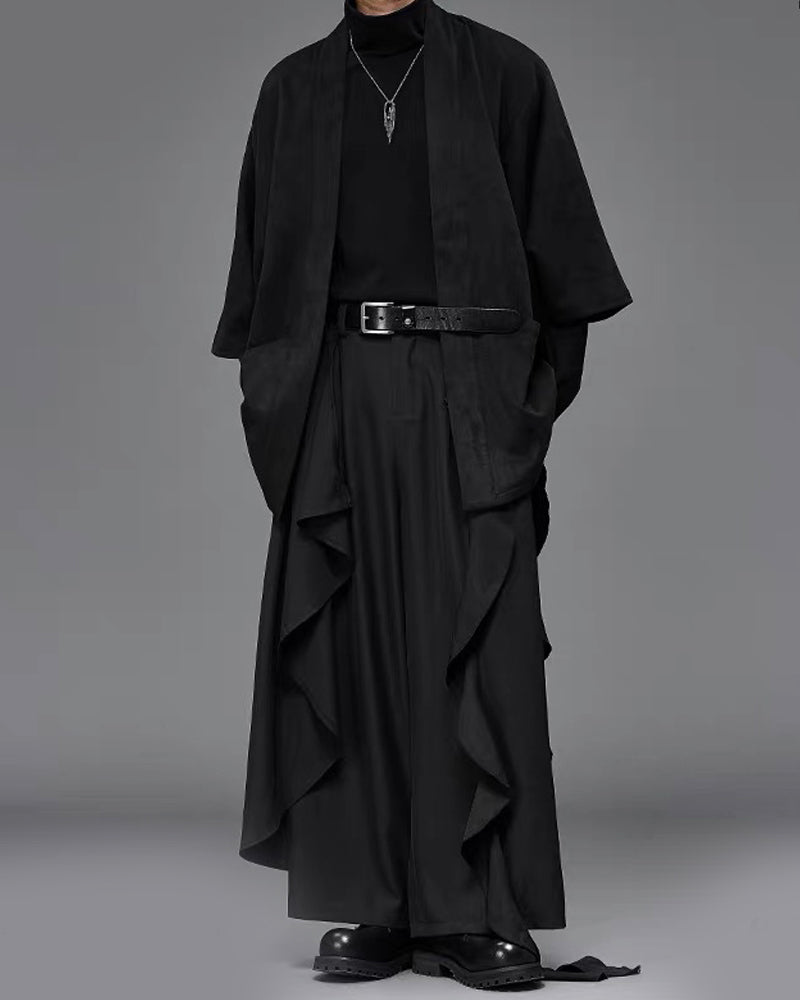 Modern Japanese Wide Leg Vintage Hakama Pants