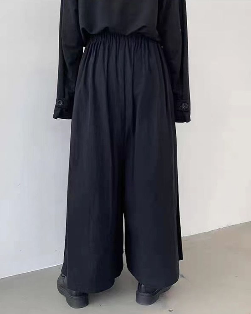 Modern Japanese Style Wide Leg Hakama Pants