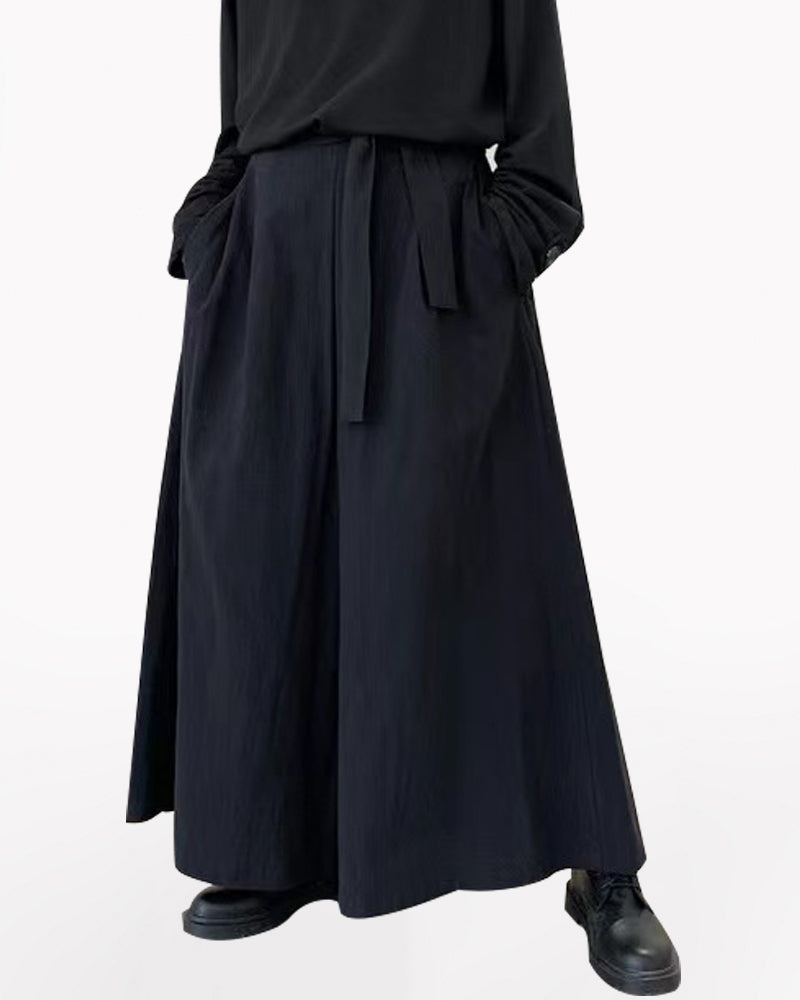 Modern Japanese Style Wide Leg Hakama Pants