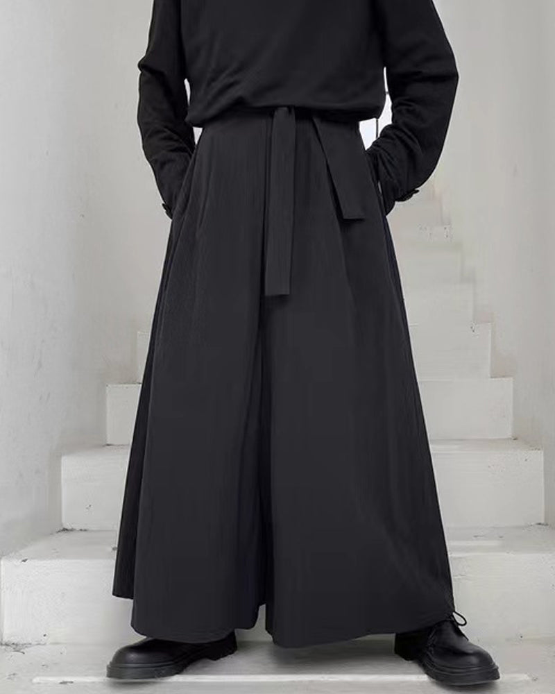 Modern Japanese Style Wide Leg Hakama Pants