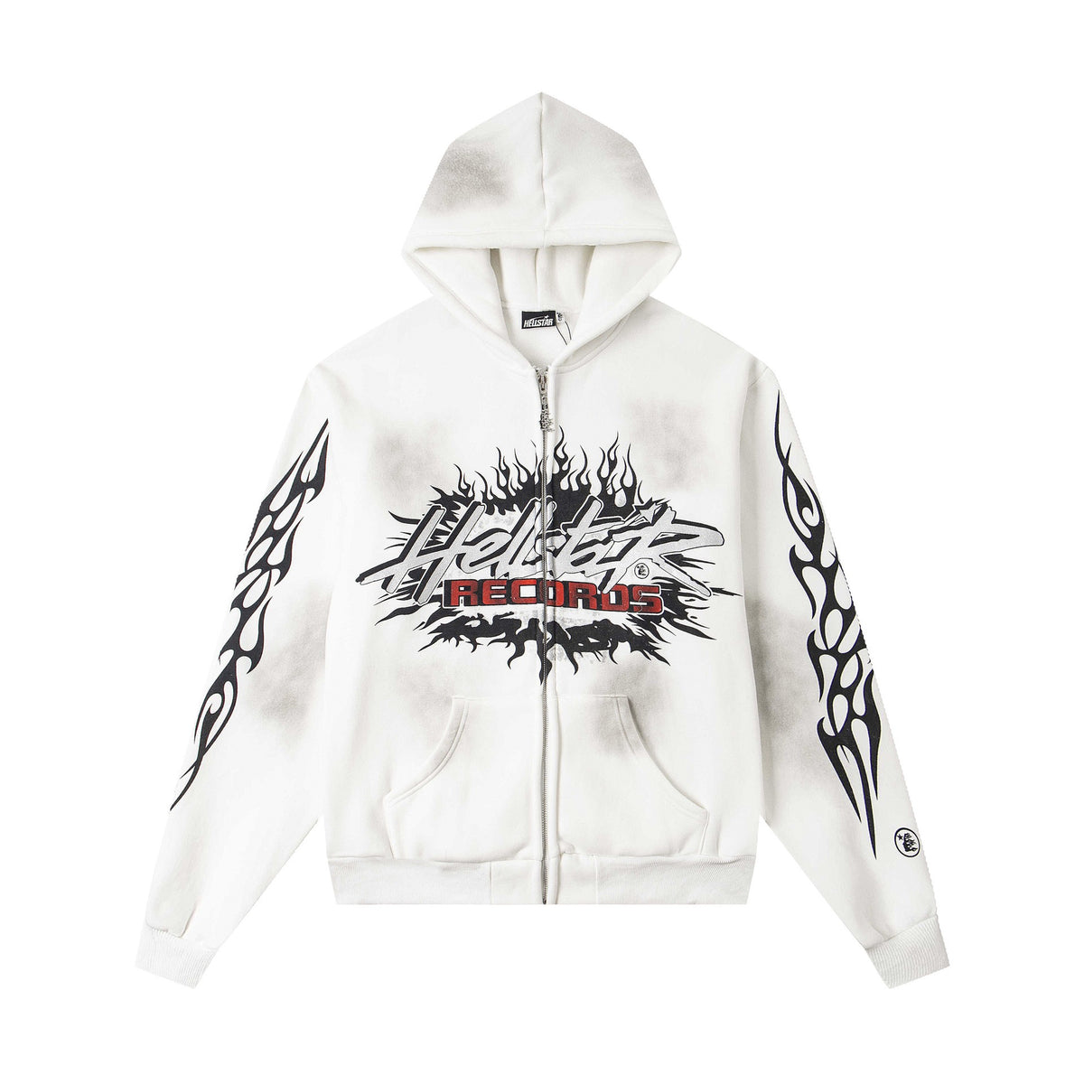HELLSTAR White Flame Records Zip Hoodie