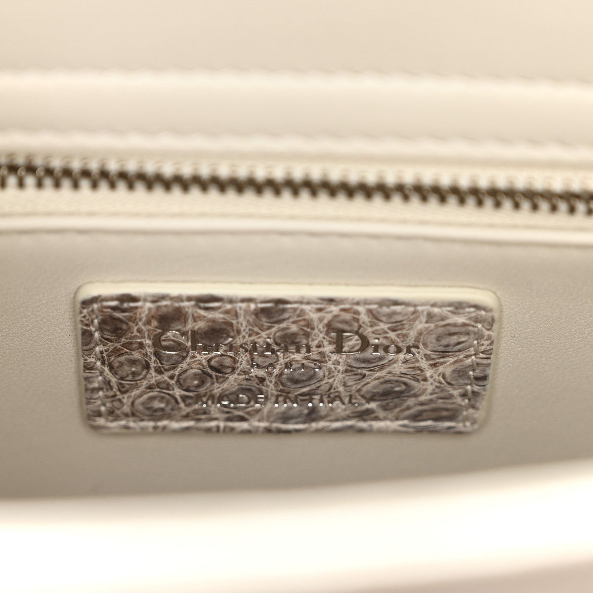 Niloticus Crocodile Himalaya Medium Lady Dior Latte