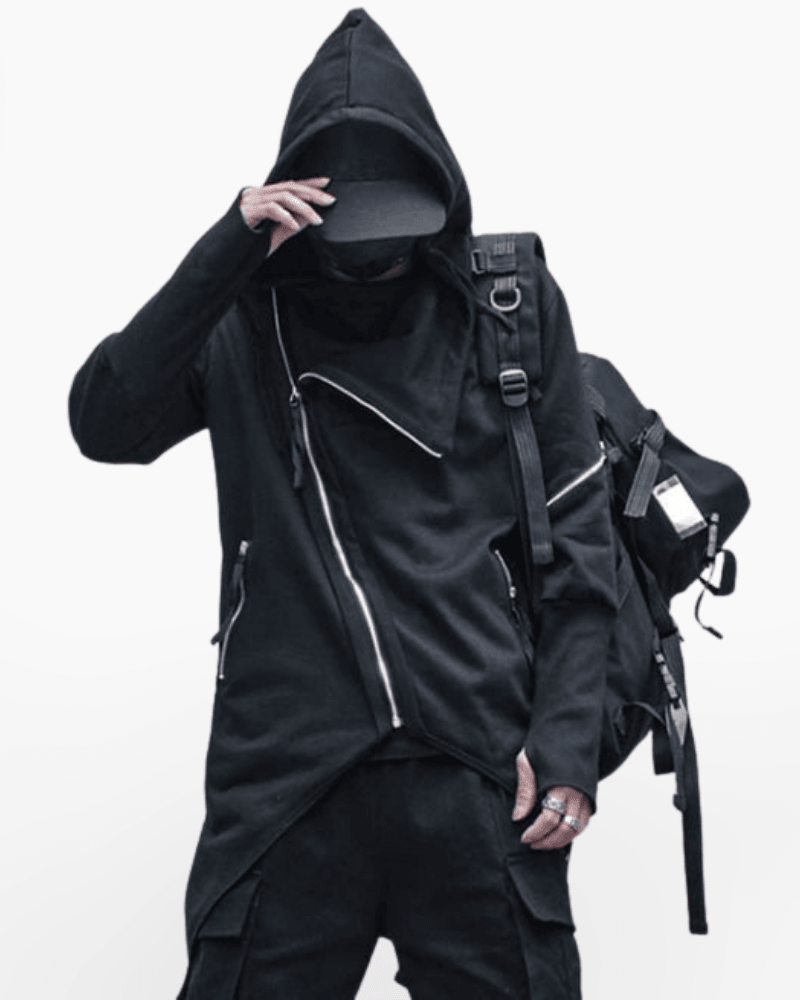Japanese Techwear Zipper Hooded Jacket