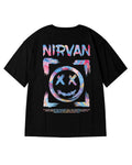 Oversize Streetwear Smiley Face Graphic T-Shirt