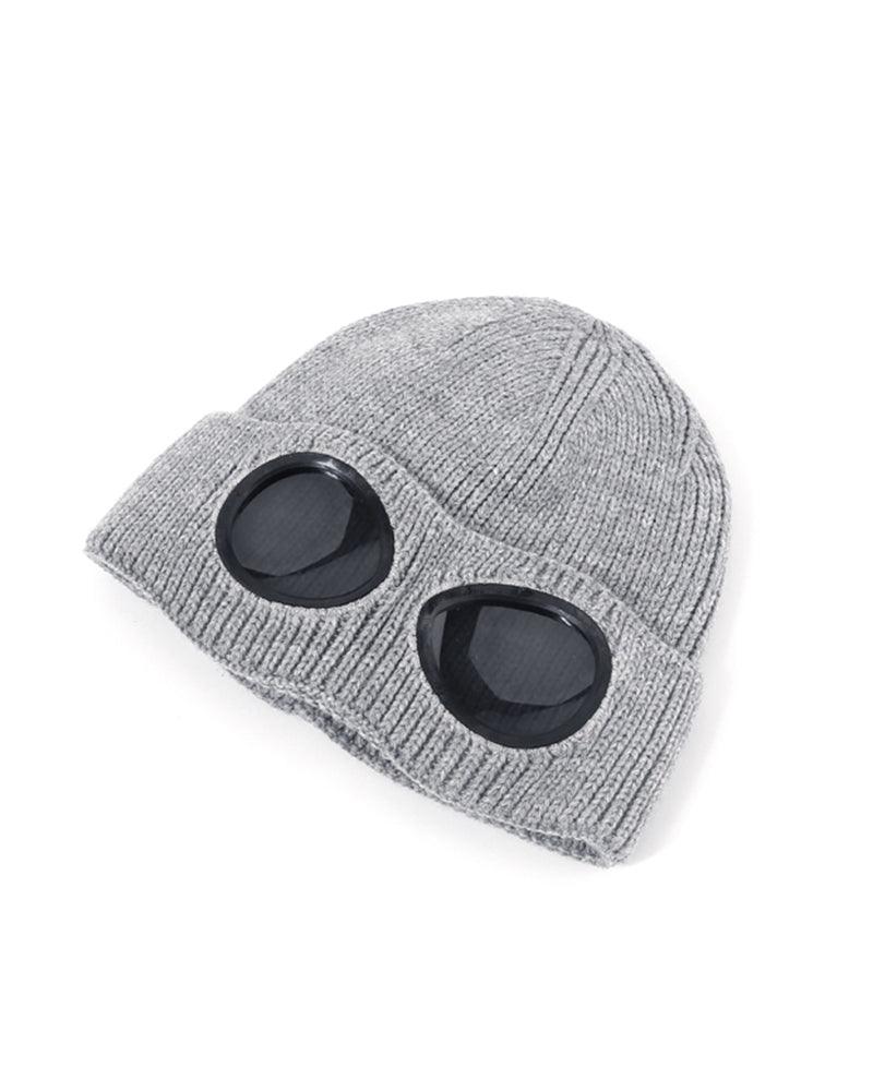 Aviator Sunglasses Knitted Futuristic Hat