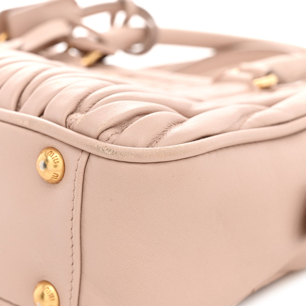 Nappa Matelasse Arcadie Top Handle Bag Cameo Powder Pink