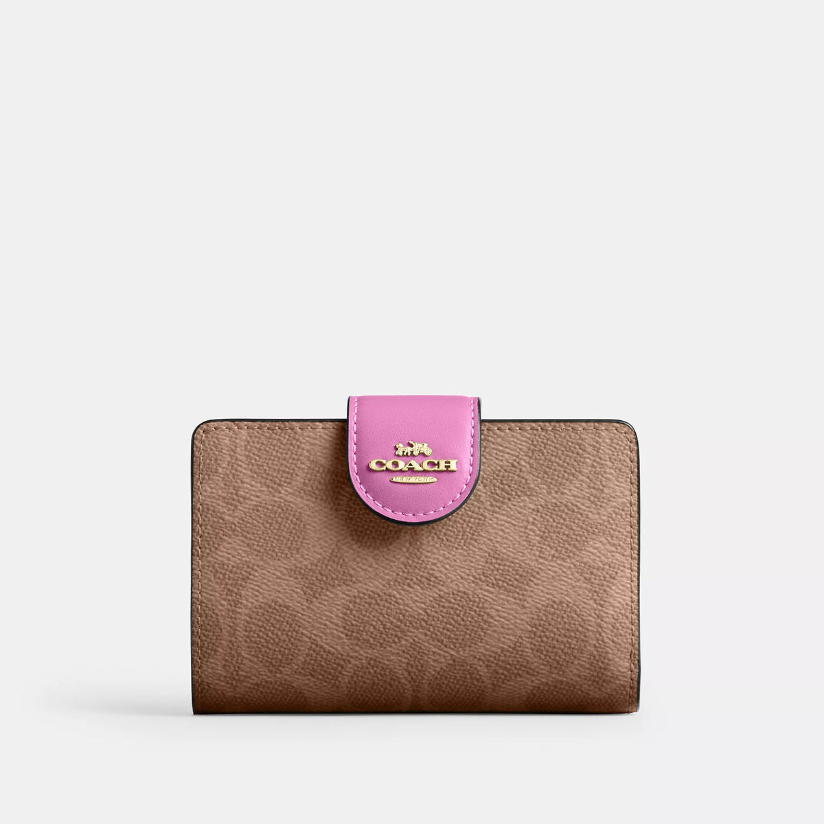 Coach Outlet Medium Corner Zip Wallet In Signature Canvas