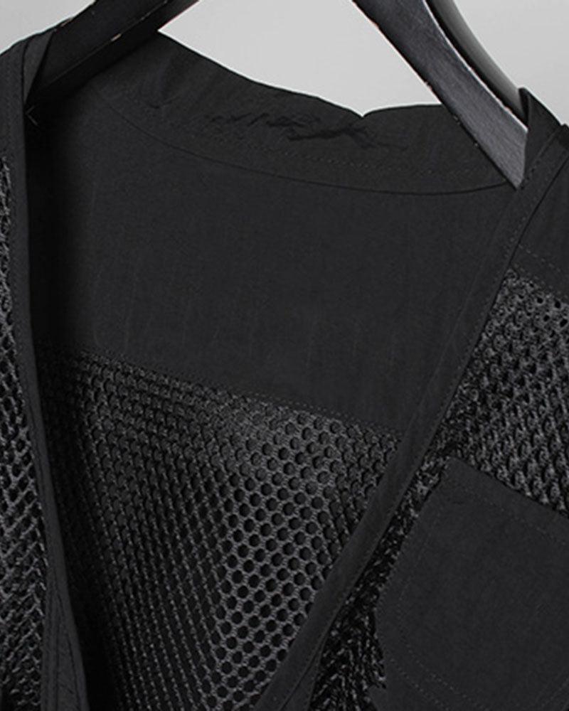 Techwear Fishnet Cargo Vest