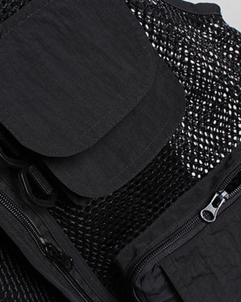 Techwear Fishnet Cargo Vest