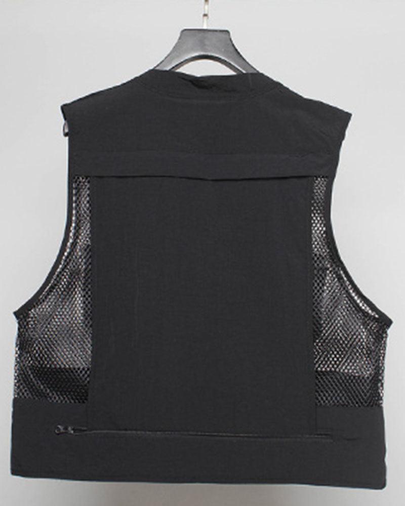 Techwear Fishnet Cargo Vest