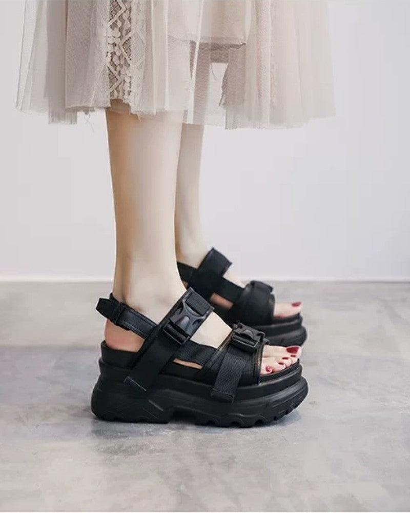 Techwear Women Platform Sandals