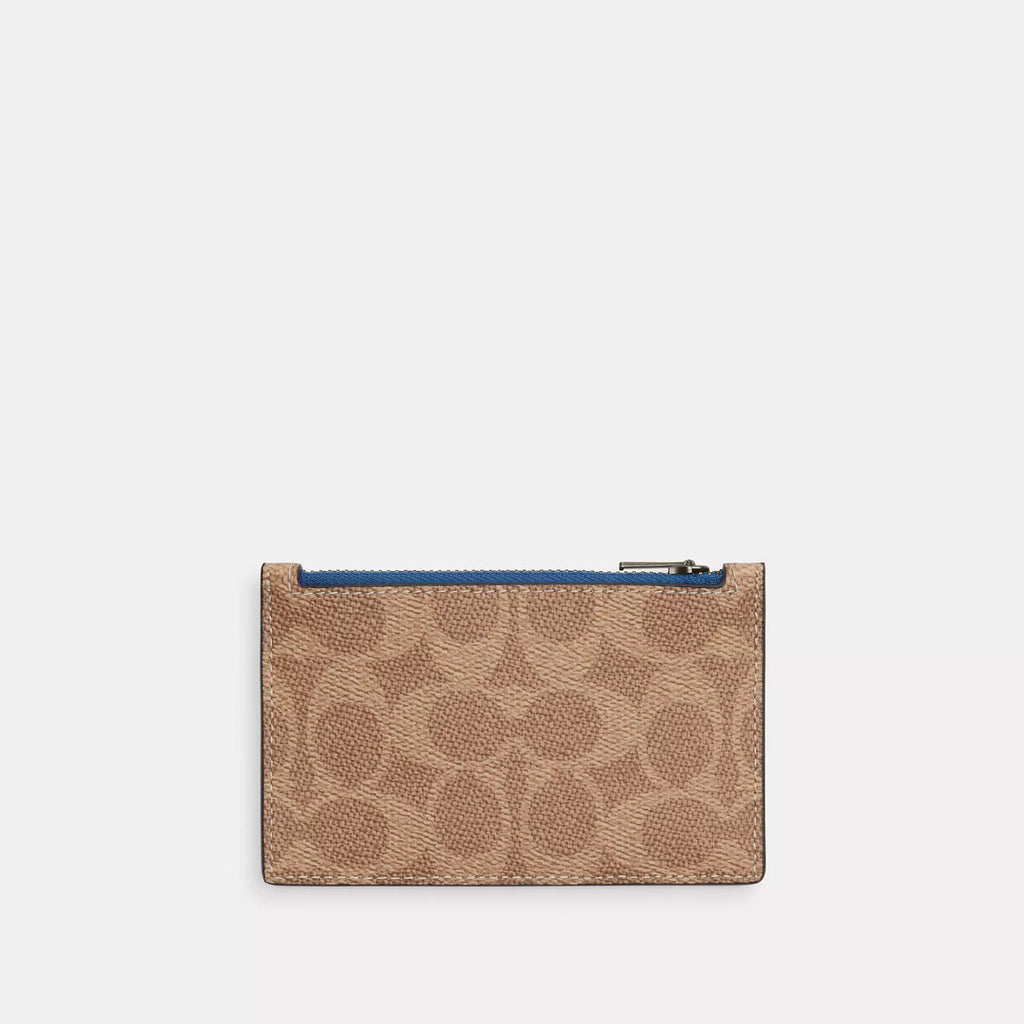 Coach Outlet Zip Card Case In Signature