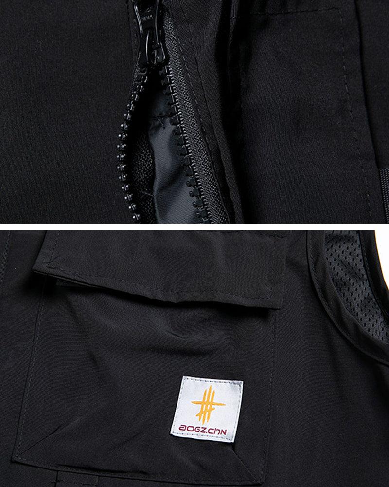 Outdoor Black Sleeveless Cargo Vest
