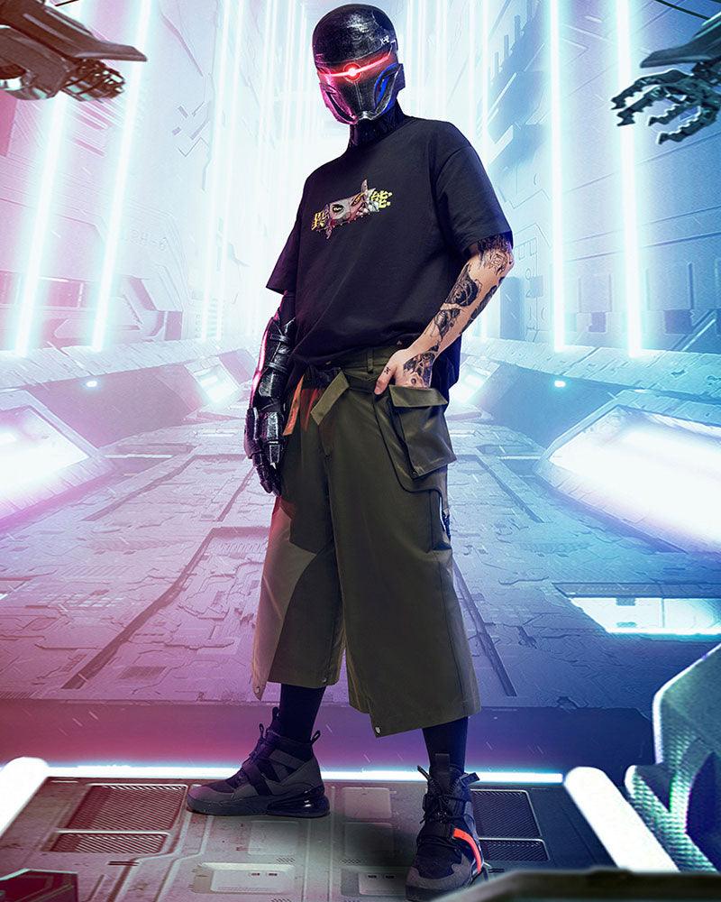 XIPHEVIL Cyberpunk Outfits City Judge Unisex Ninja Pants