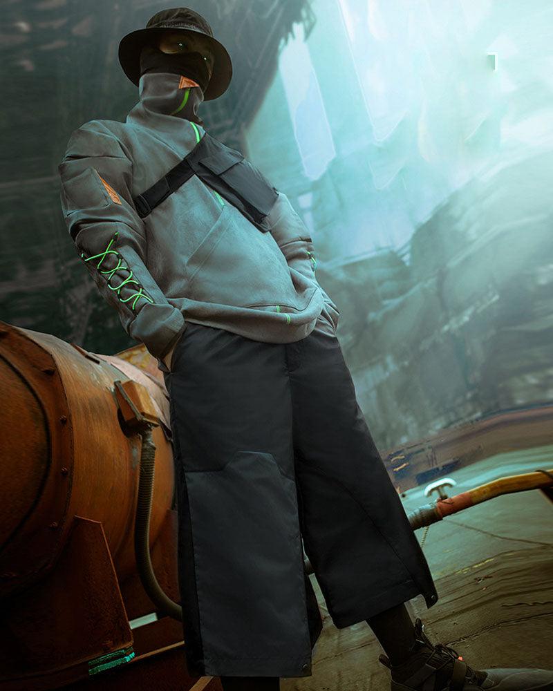 XIPHEVIL Cyberpunk Outfits City Judge Unisex Ninja Pants