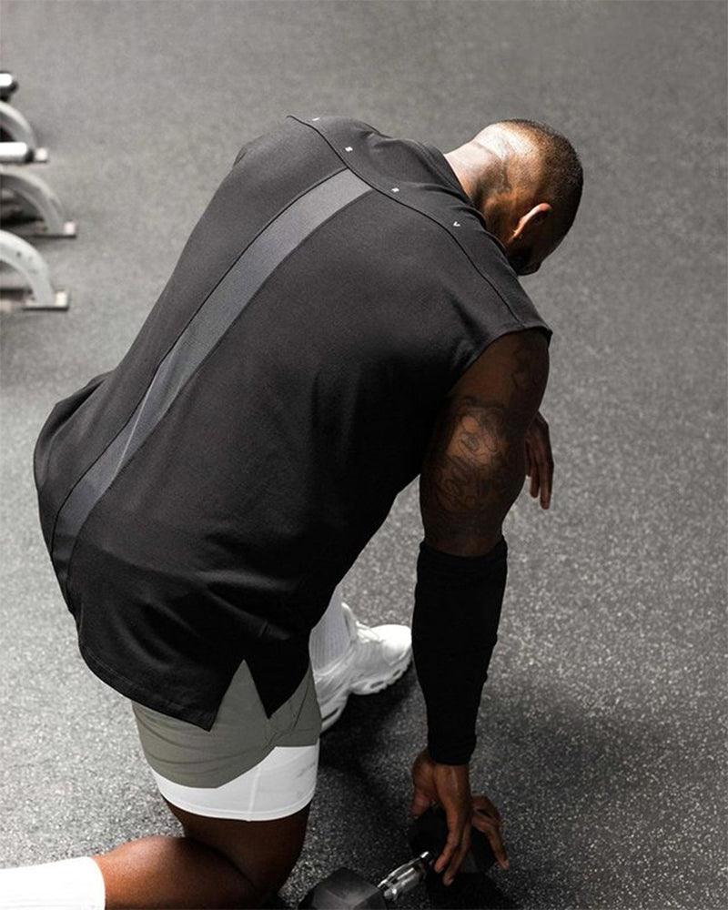 Techwear Sleeveless Mens Muscle Shirt