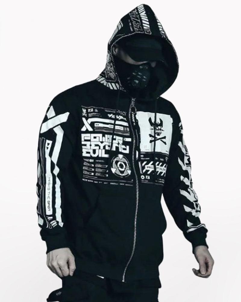 Darkness Cyber Zip Hooded Jacket