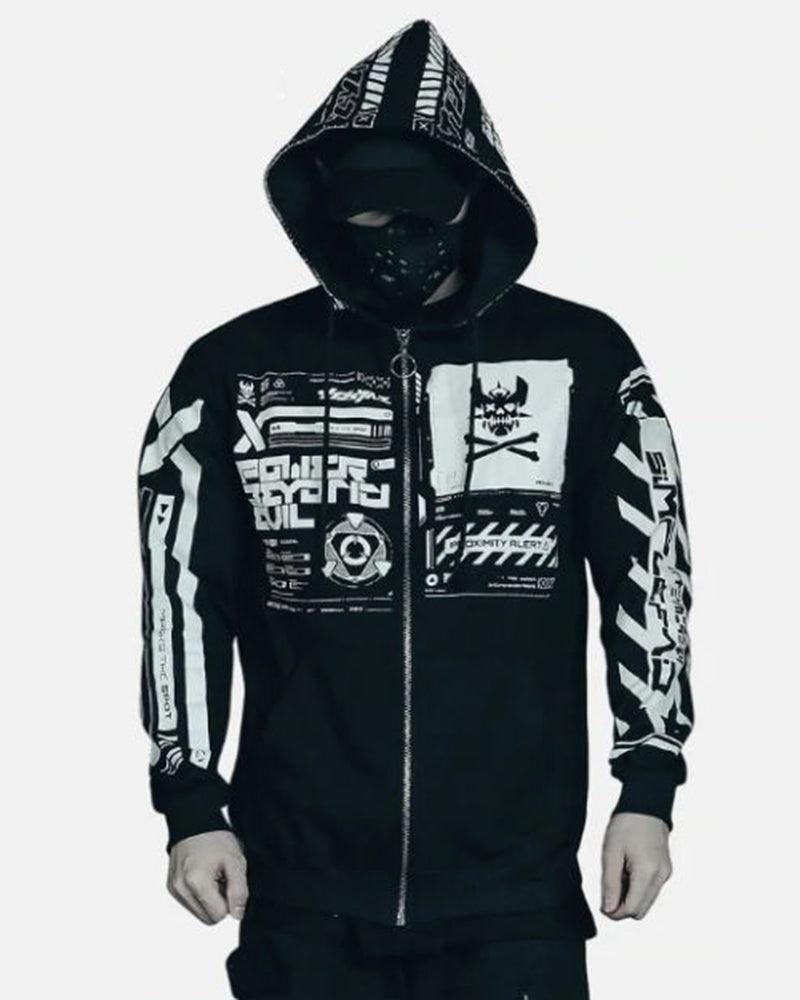 Darkness Cyber Zip Hooded Jacket