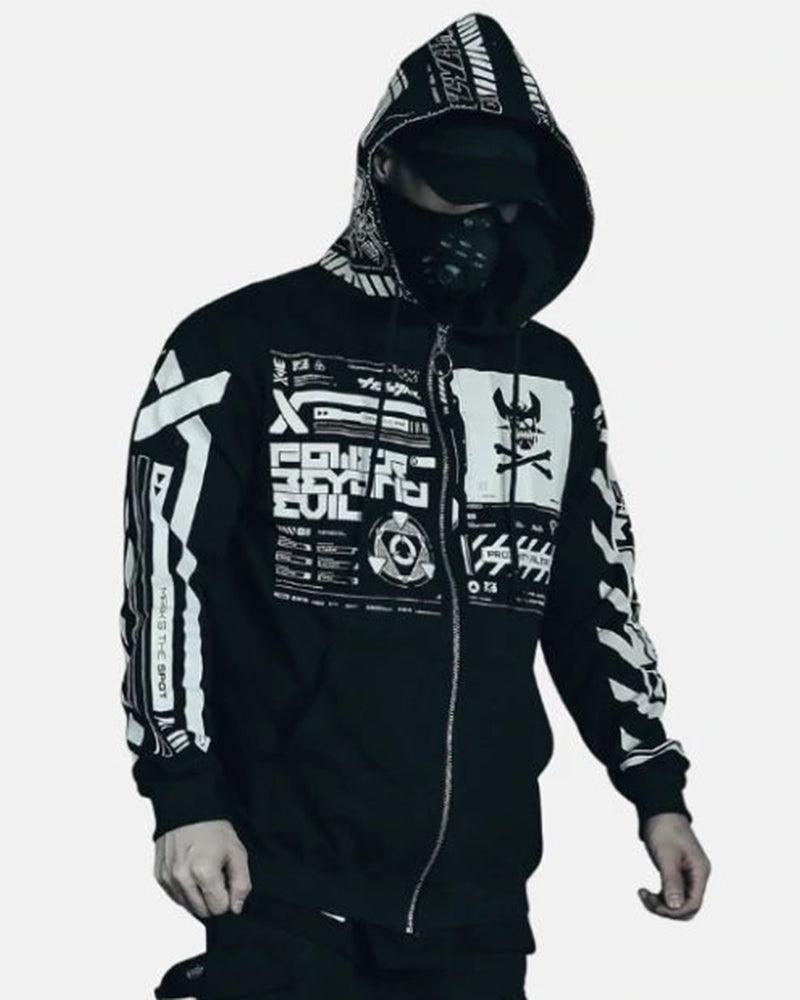 Darkness Cyber Zip Hooded Jacket
