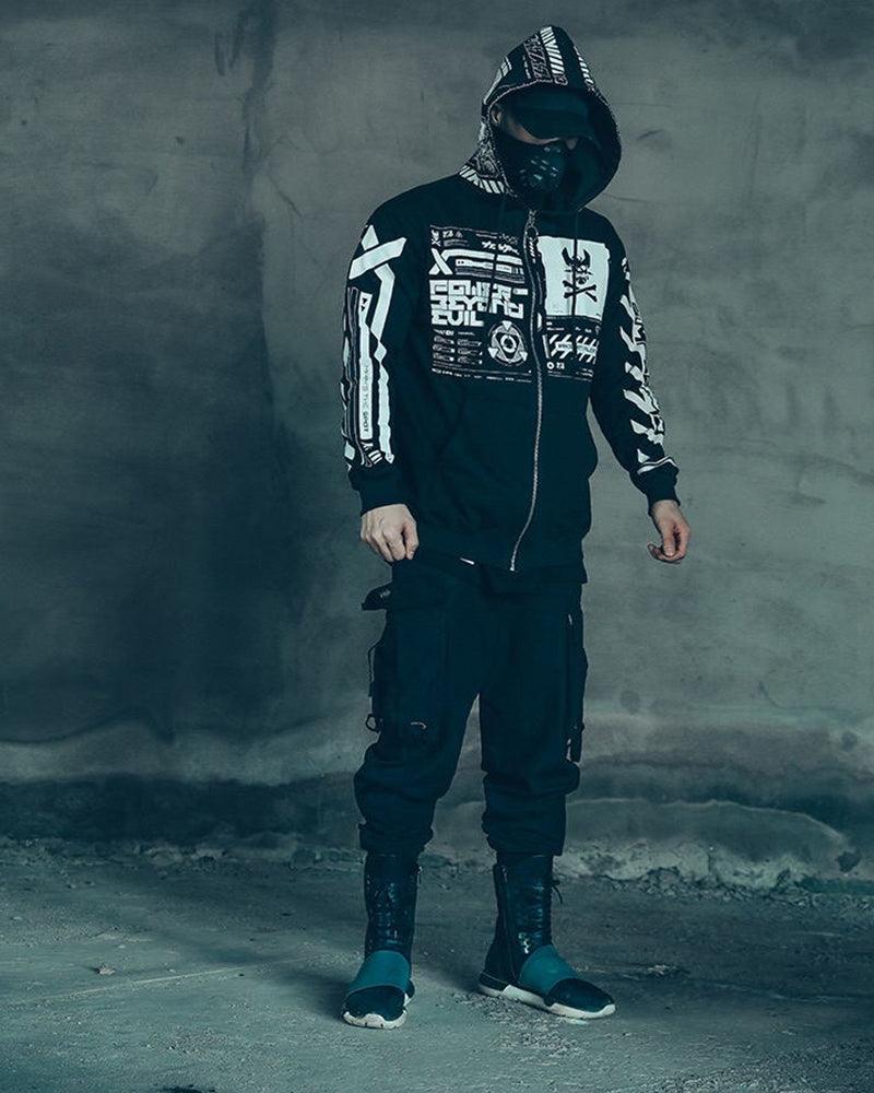 Darkness Cyber Zip Hooded Jacket