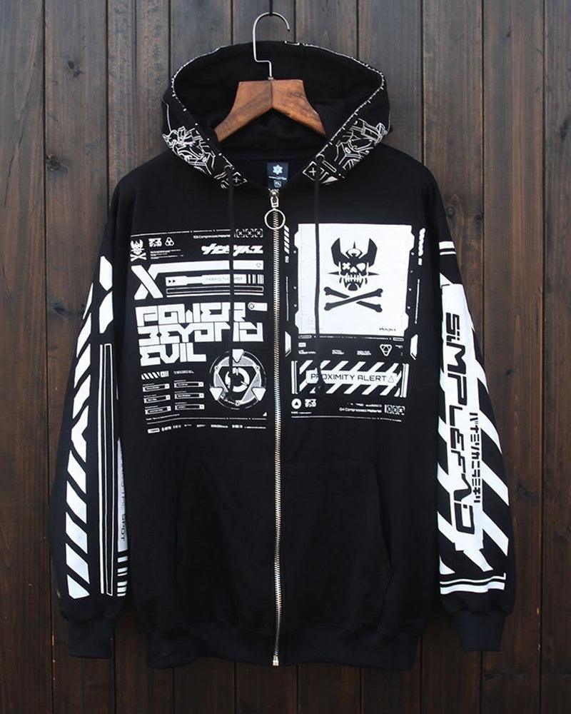 Darkness Cyber Zip Hooded Jacket