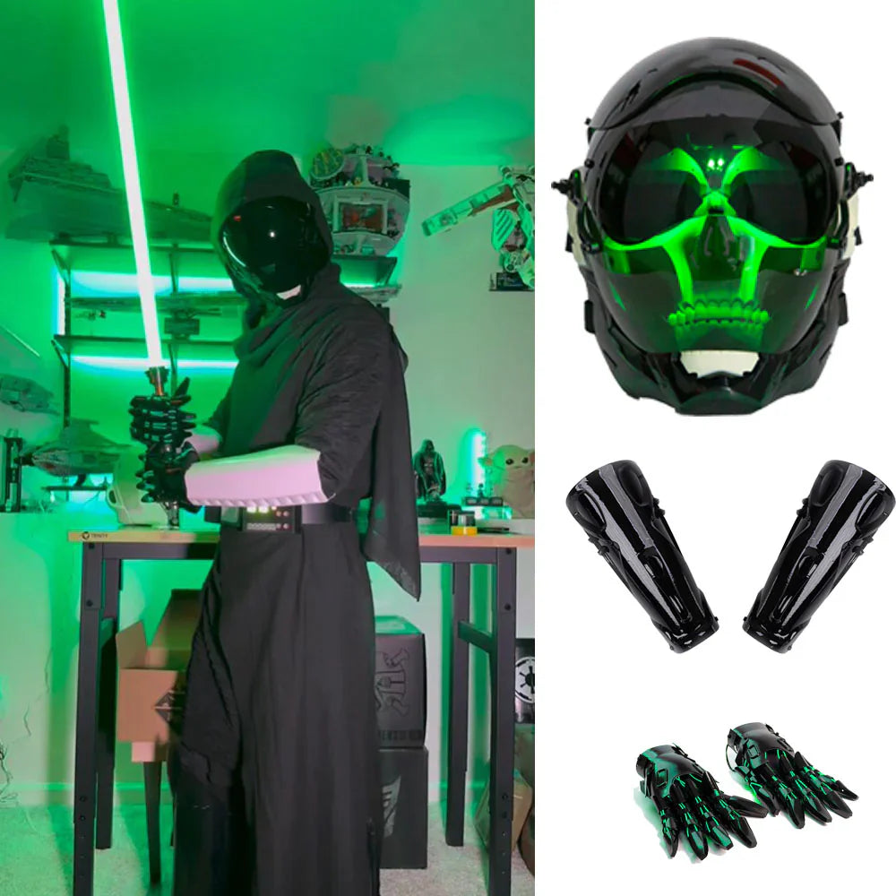 Cyberpunk Glowing Mechanical Hand Gloves