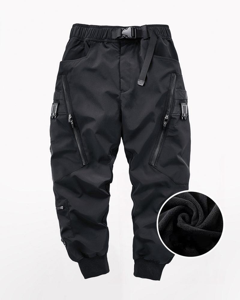 Techwear Black Zip Pocket Cargo Pants