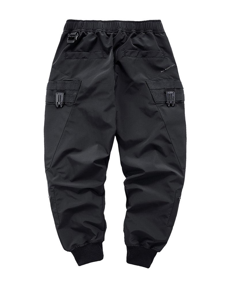 Techwear Black Zip Pocket Cargo Pants