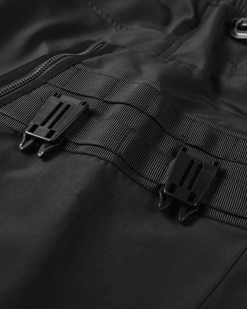 Techwear Black Zip Pocket Cargo Pants