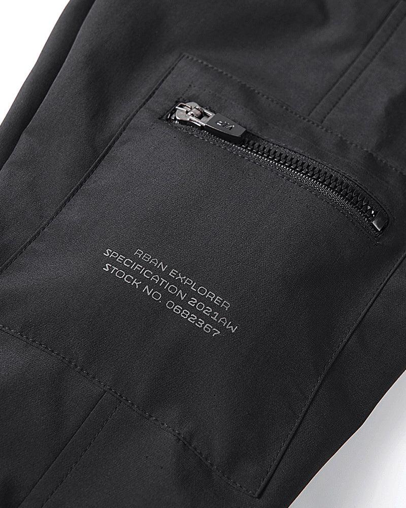 Techwear Black Zip Pocket Cargo Pants