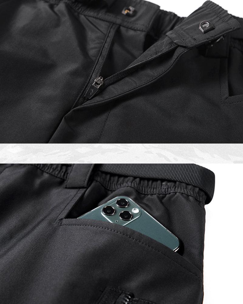 Techwear Black Zip Pocket Cargo Pants