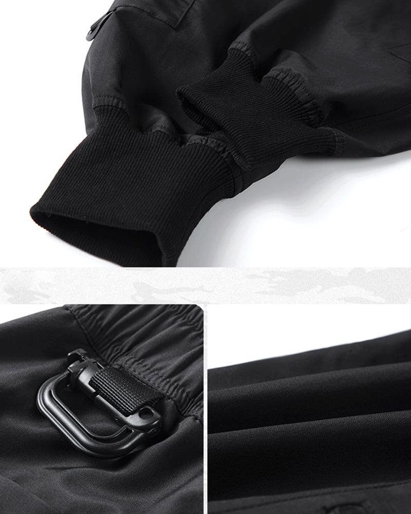 Techwear Black Zip Pocket Cargo Pants