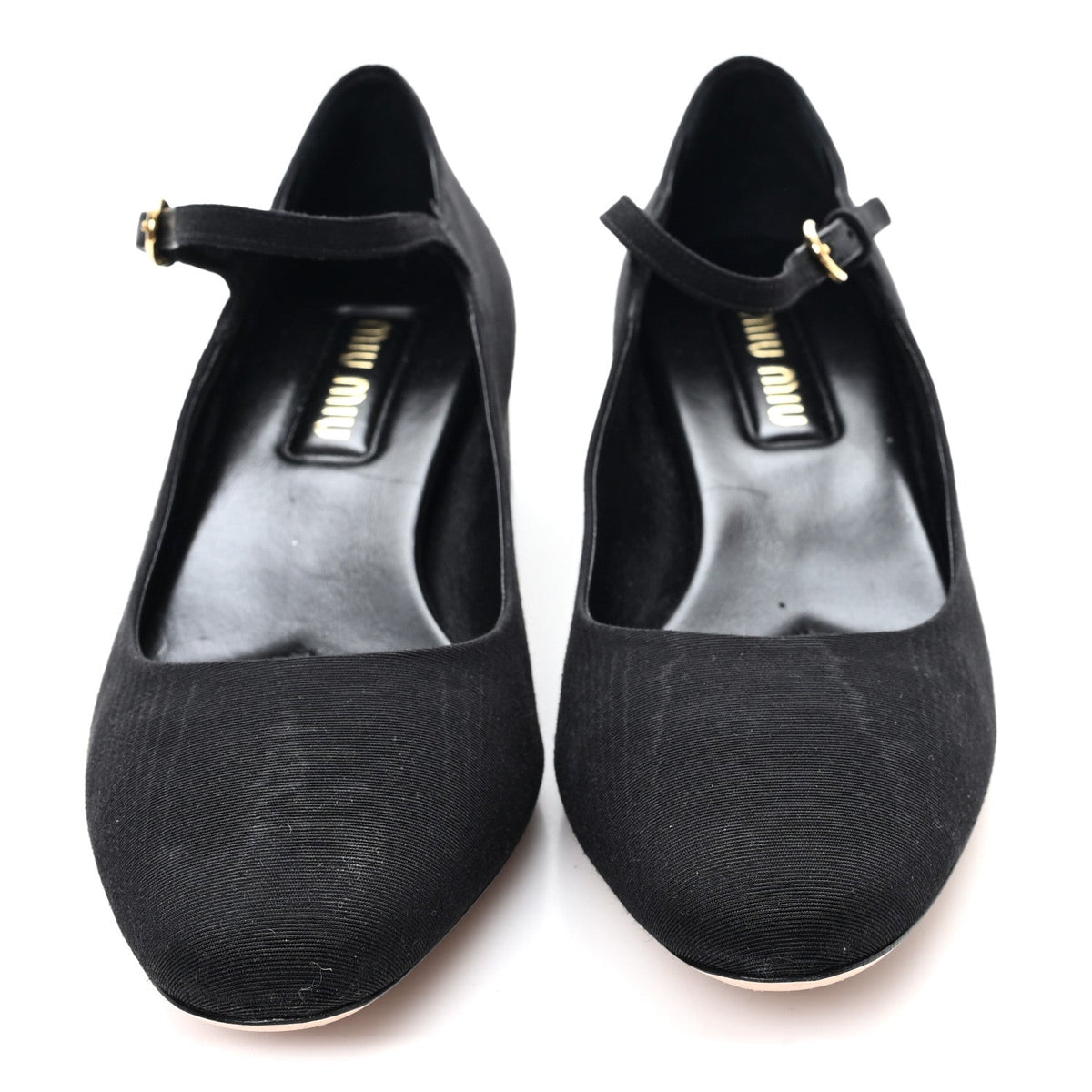 Grosgrain Moire Mary Jane Pumps 40 Black