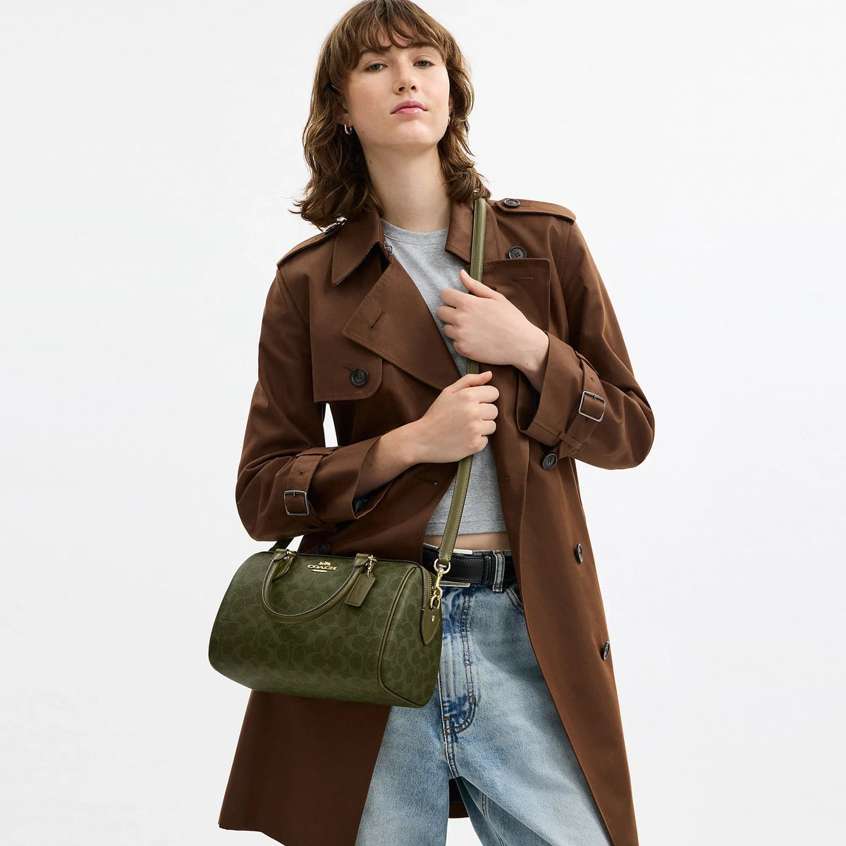 Coach Outlet Rowan Satchel Bag In Signature Canvas