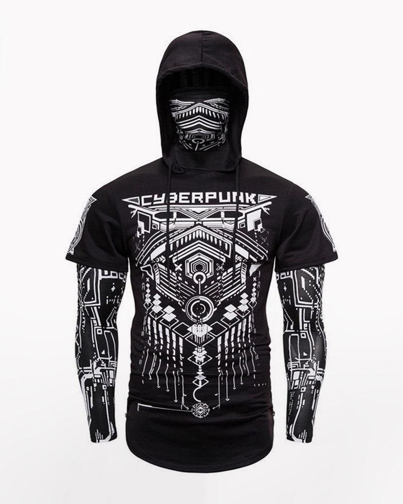 Cyberpunk Ninja Mask Hoodie