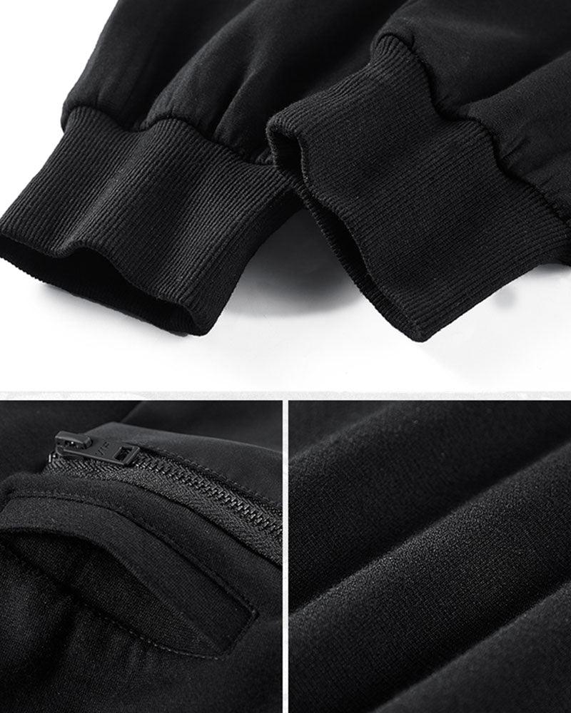 Detachable Functional Black Cargo Pants