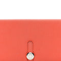 Togo Dogon Recto Verso Wallet Orange Poppy Rose Candy