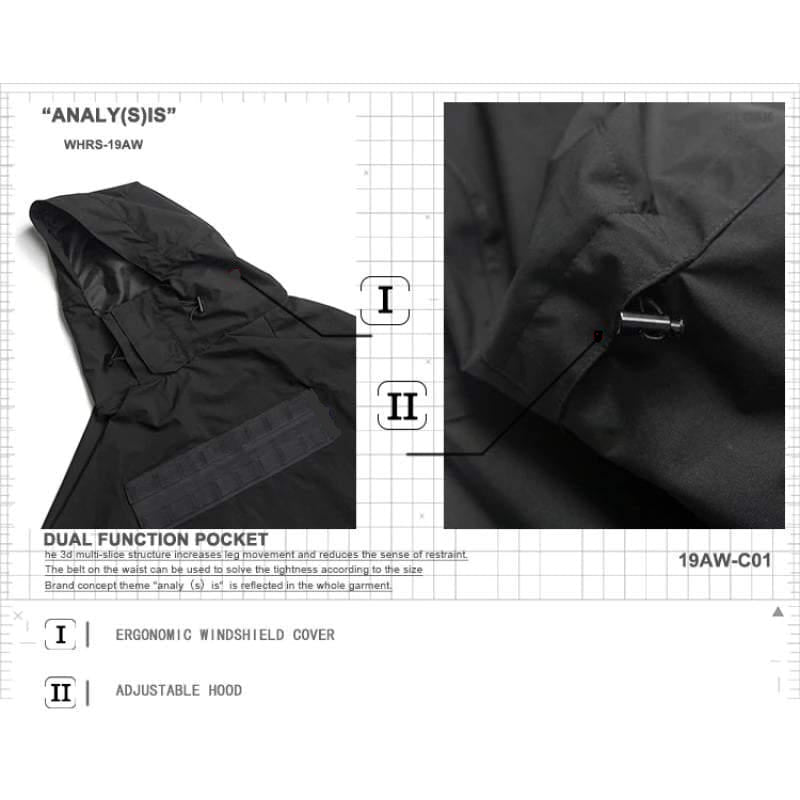 Techwear Waterproof Cyberpunk Samurai Cloak Jacket