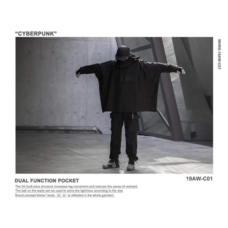 Techwear Waterproof Cyberpunk Samurai Cloak Jacket