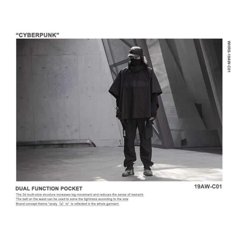 Techwear Waterproof Cyberpunk Samurai Cloak Jacket