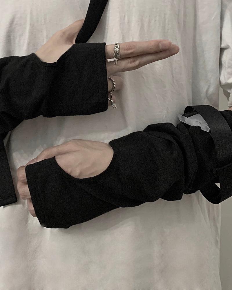 Forever Young Futuristic Buckle Gloves