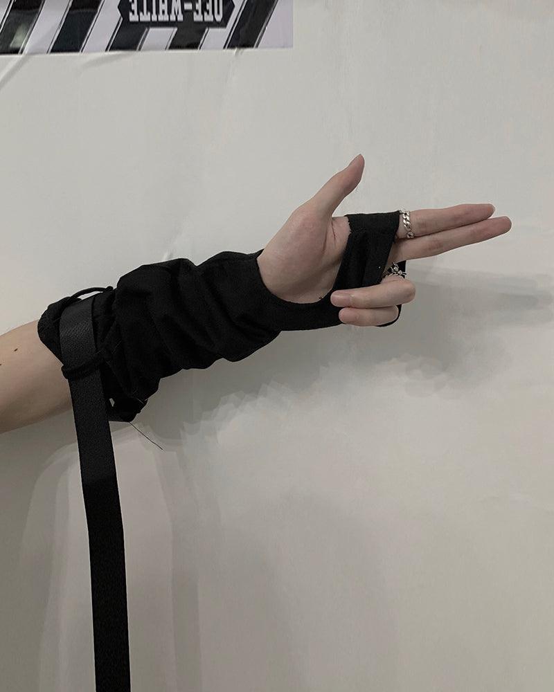 Forever Young Futuristic Buckle Gloves