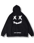 Oversize Streetwear Smiley Zip Up Hoodie