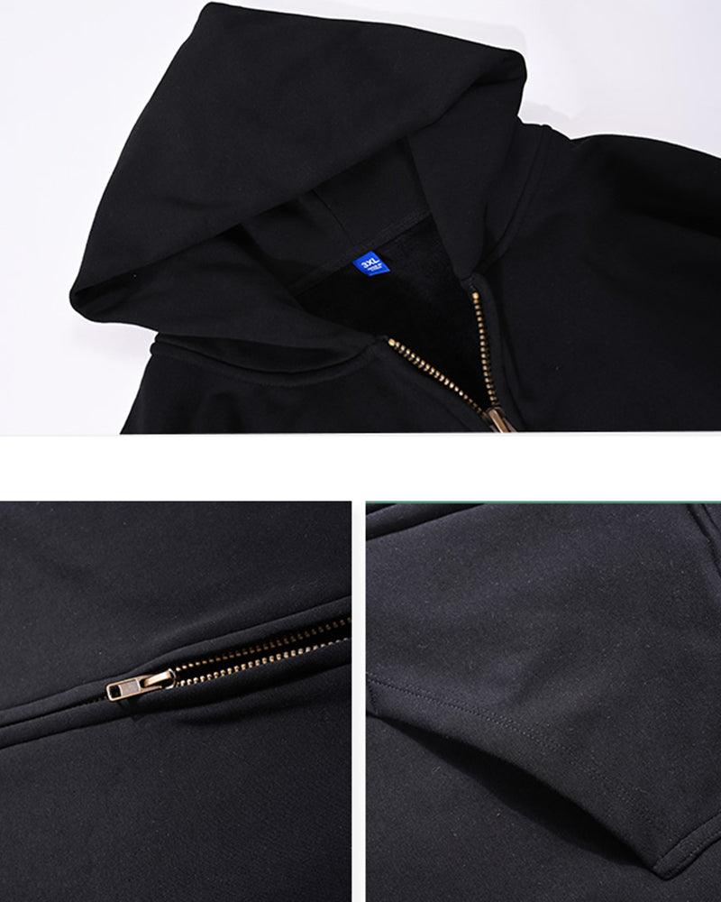 Oversize Streetwear Smiley Zip Up Hoodie