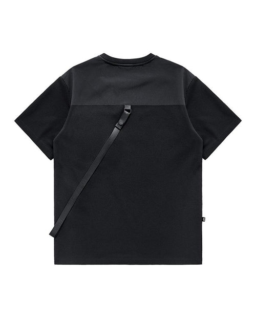 Functional Chest Bag Ribbon Techwear T-Shirt