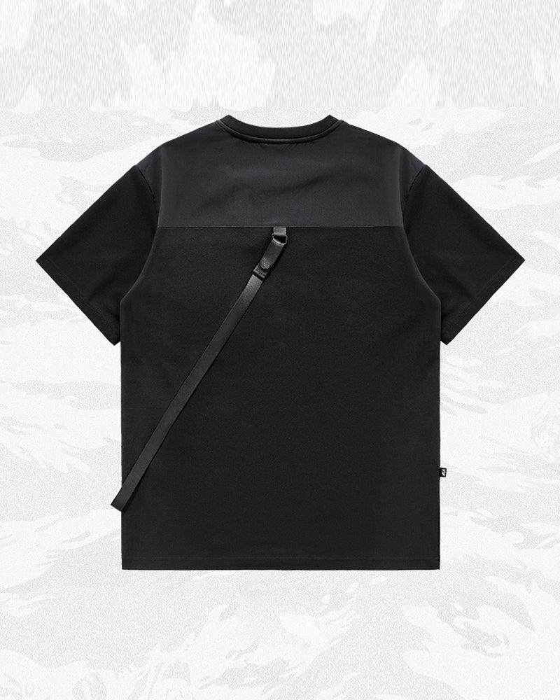 Functional Chest Bag Ribbon Techwear T-Shirt