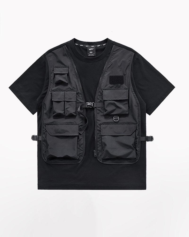Functional Fake Two Vest Techwear T-Shirt