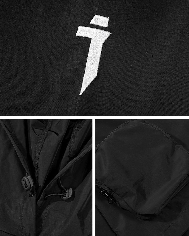 Functional Hooded Short Black Cape