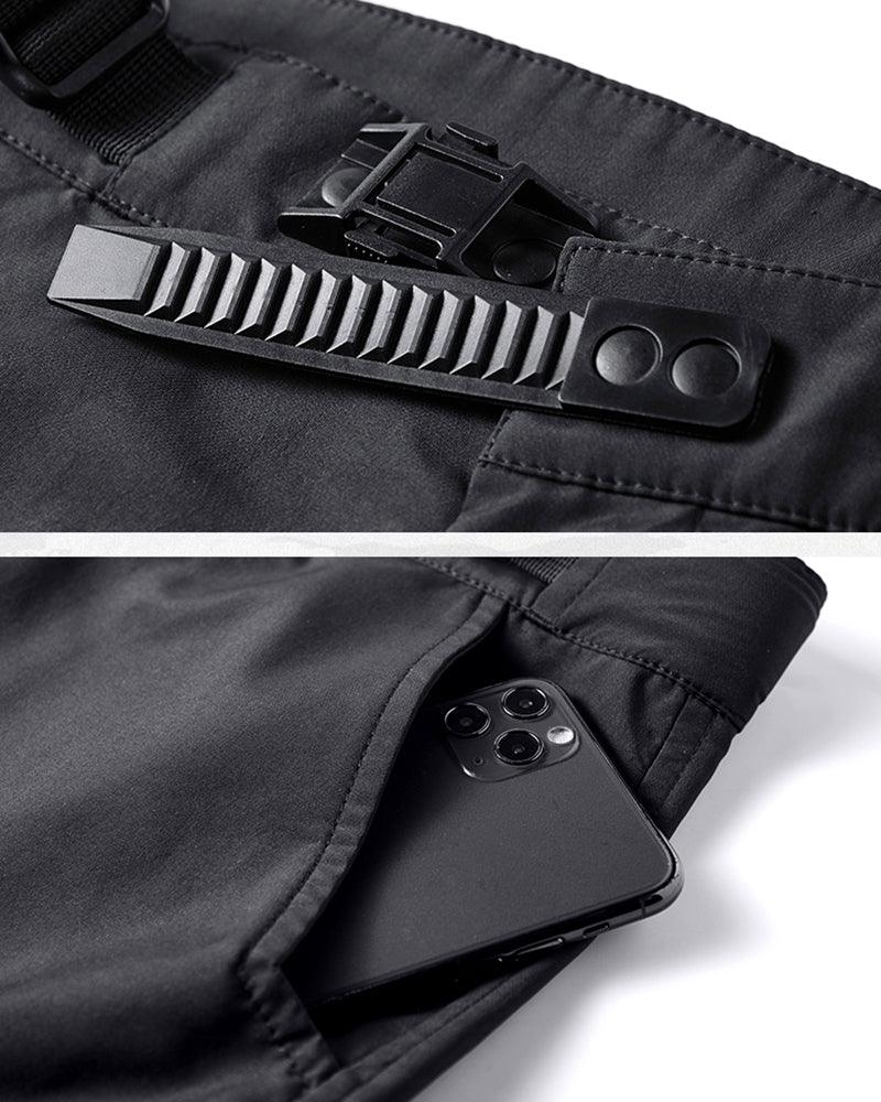 Functional Multi-Pocket Belt Cargo Shorts