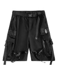 Functional Streetwear Ribbon Cargo Shorts